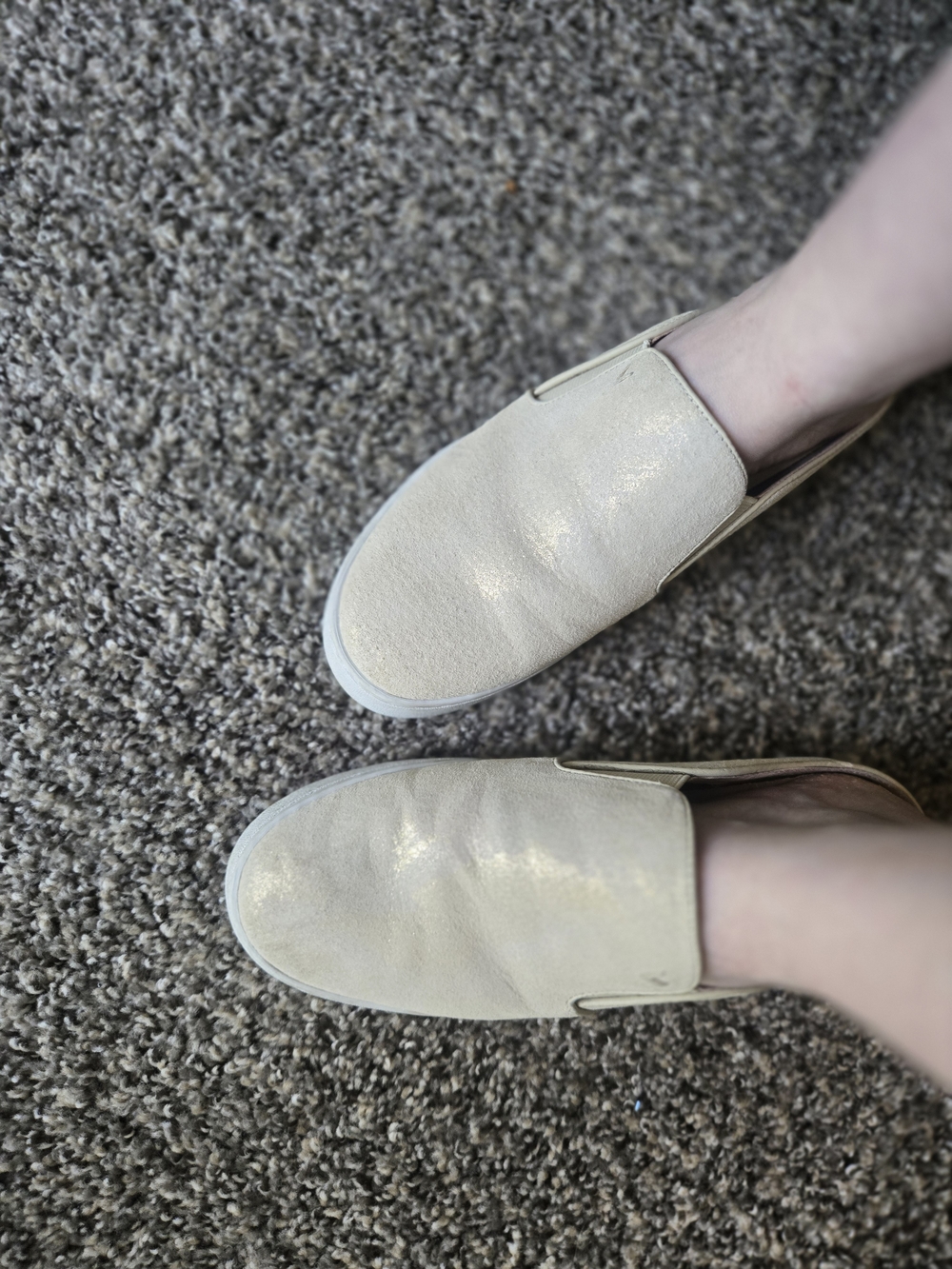 Vionic Slip-On Suede Mule Sneakers in Shimmery Beige 7 - Picture 10 of 10